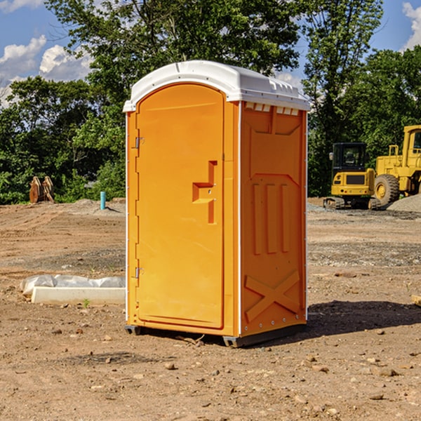 can i customize the exterior of the porta potties with my event logo or branding in Clover Creek WA